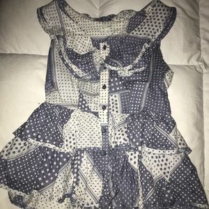 Flirty layered sleeveless blouse